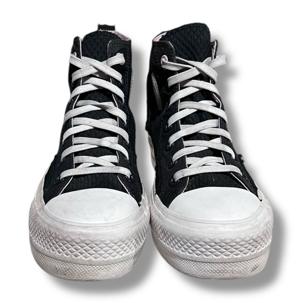Converse Chuck Taylor All Star Lift Hi Black Pixel Purple Shoes Women’s Size 6